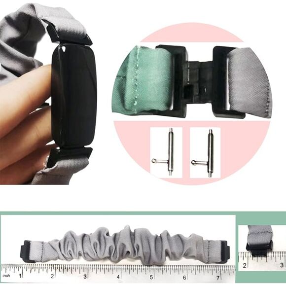 4Pcs Women Scrunchie Wristband For Inspire 3 2 HR Ace 3 2 Bands - Picture 3 of 4